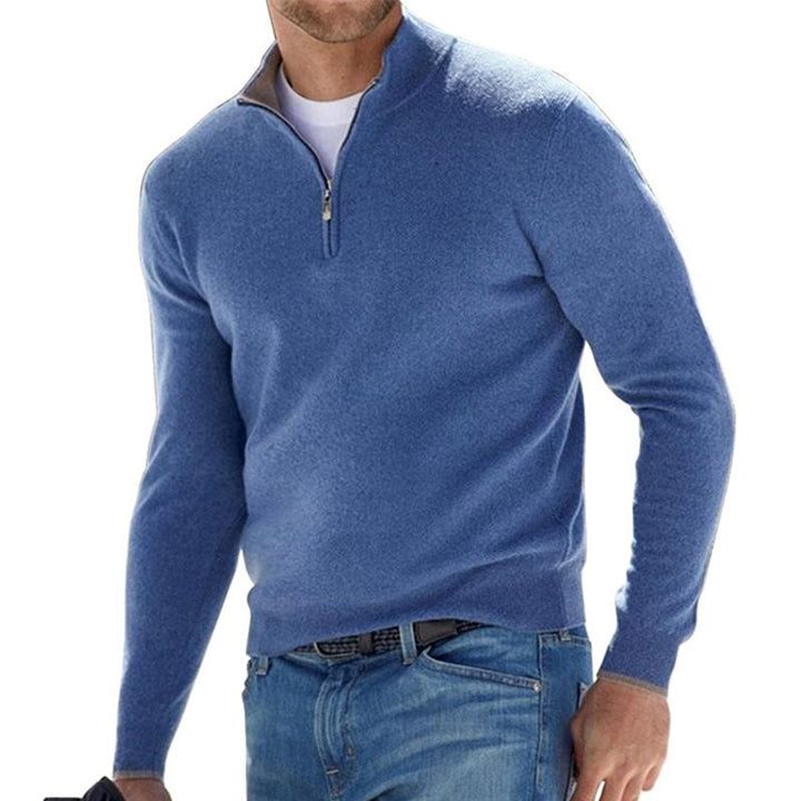 Dominik | Herren Strickpullover mit Halbem Reißverschluss