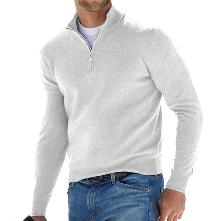 Dominik | Herren Strickpullover mit Halbem Reißverschluss