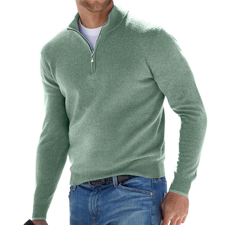 Dominik | Herren Strickpullover mit Halbem Reißverschluss