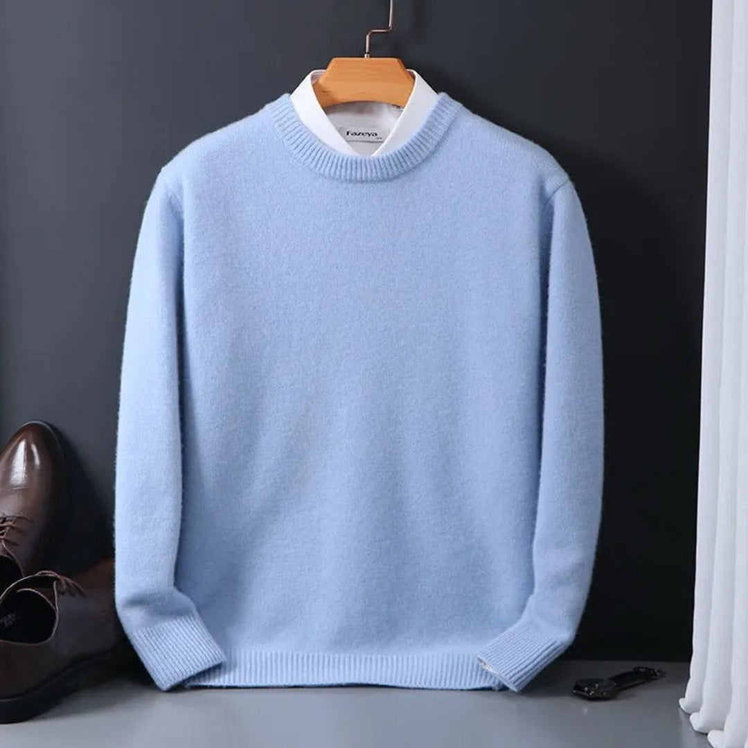Matthias | Herren Weicher Mohair Rundhals Pullover