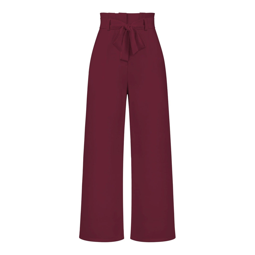 Hose für Damen mit Weitem Palazzo-Schnitt und Hohem Bund
