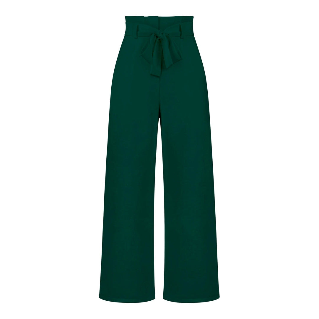 Hose für Damen mit Weitem Palazzo-Schnitt und Hohem Bund