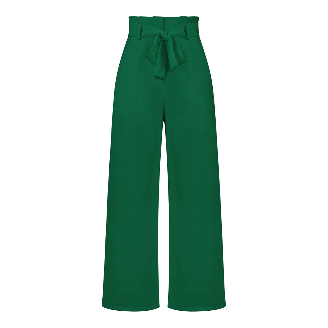 Hose für Damen mit Weitem Palazzo-Schnitt und Hohem Bund