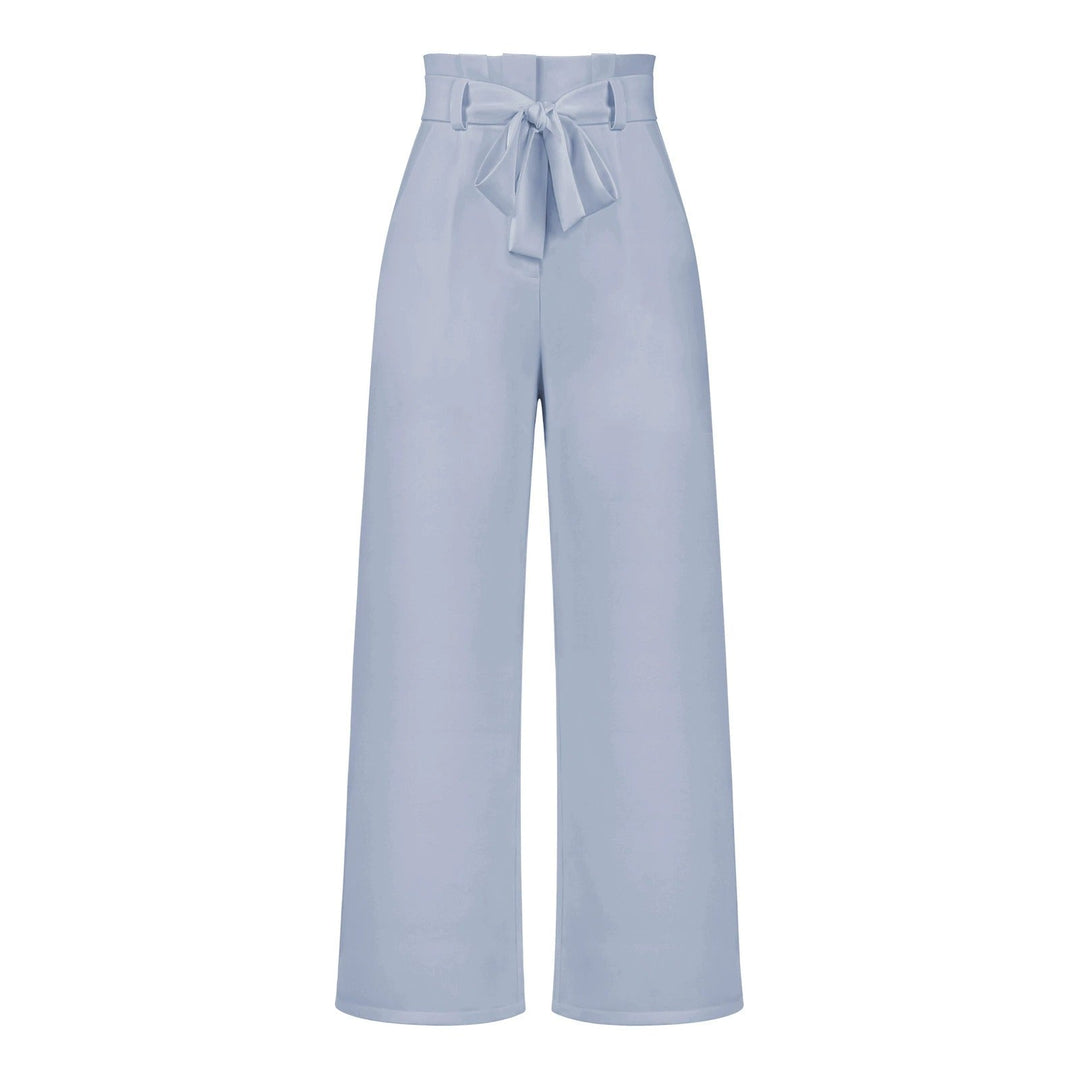 Hose für Damen mit Weitem Palazzo-Schnitt und Hohem Bund