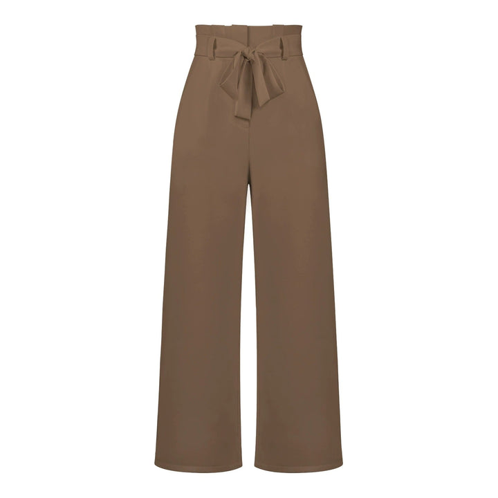 Hose für Damen mit Weitem Palazzo-Schnitt und Hohem Bund