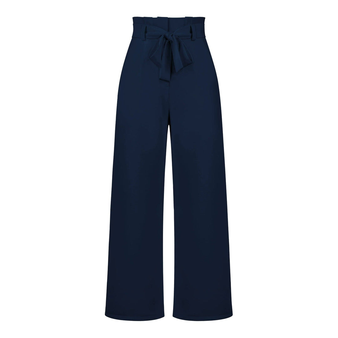 Hose für Damen mit Weitem Palazzo-Schnitt und Hohem Bund