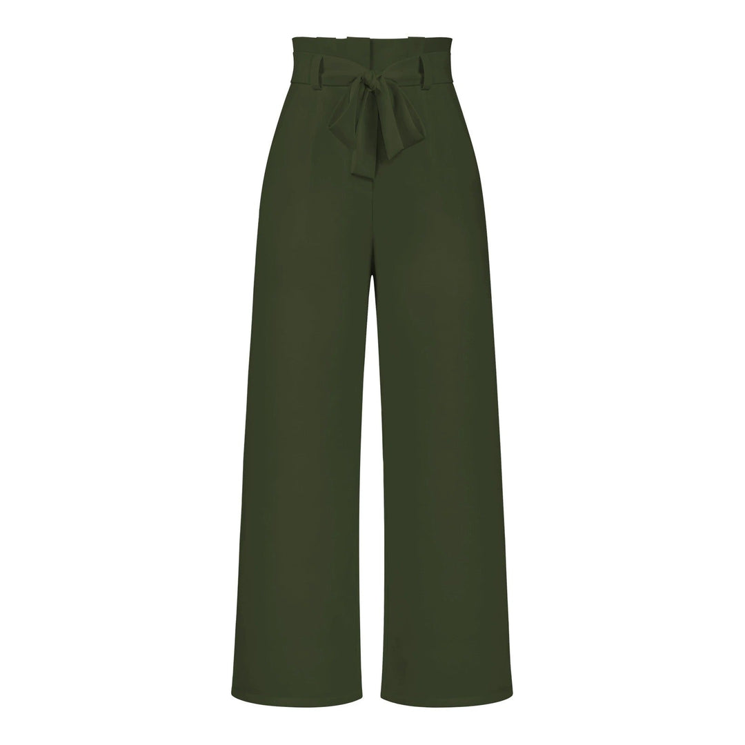 Hose für Damen mit Weitem Palazzo-Schnitt und Hohem Bund
