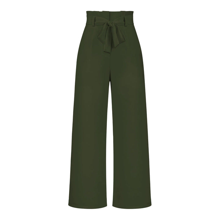 Hose für Damen mit Weitem Palazzo-Schnitt und Hohem Bund
