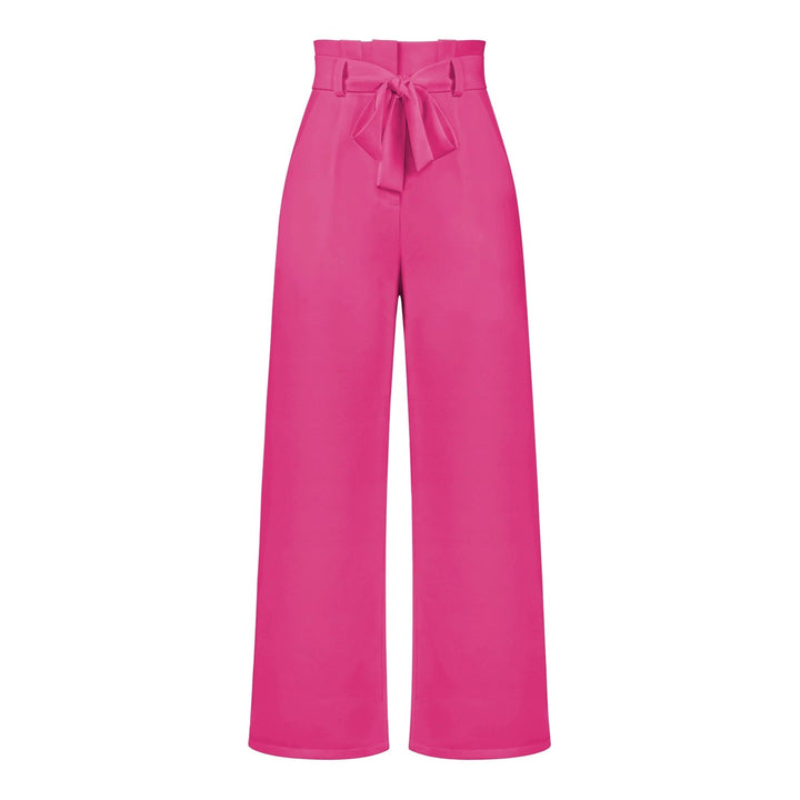 Hose für Damen mit Weitem Palazzo-Schnitt und Hohem Bund