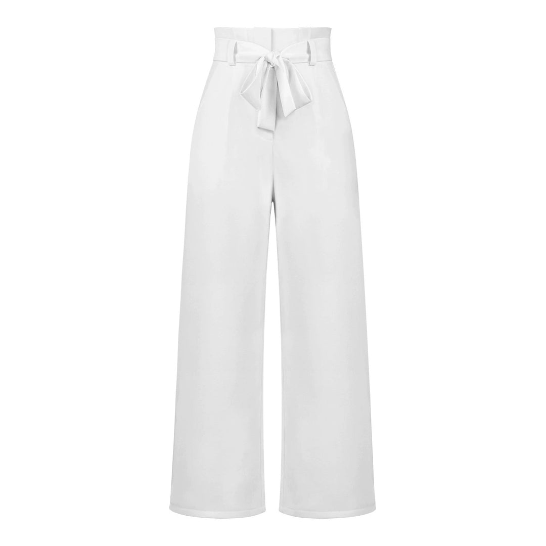 Hose für Damen mit Weitem Palazzo-Schnitt und Hohem Bund
