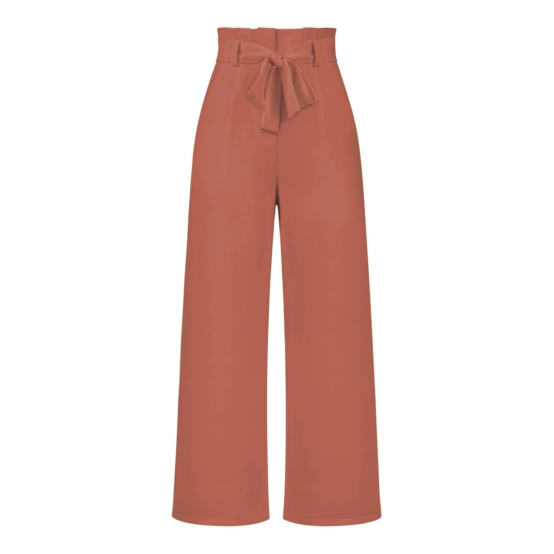 Hose für Damen mit Weitem Palazzo-Schnitt und Hohem Bund