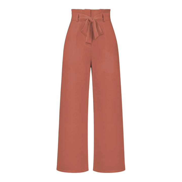 Hose für Damen mit Weitem Palazzo-Schnitt und Hohem Bund