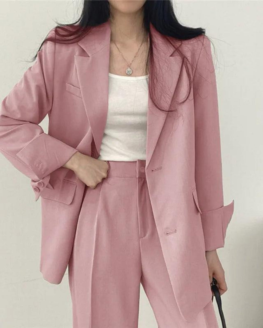 Hosenanzug Damen mit Long-Blazer und Oversize-Schnitt