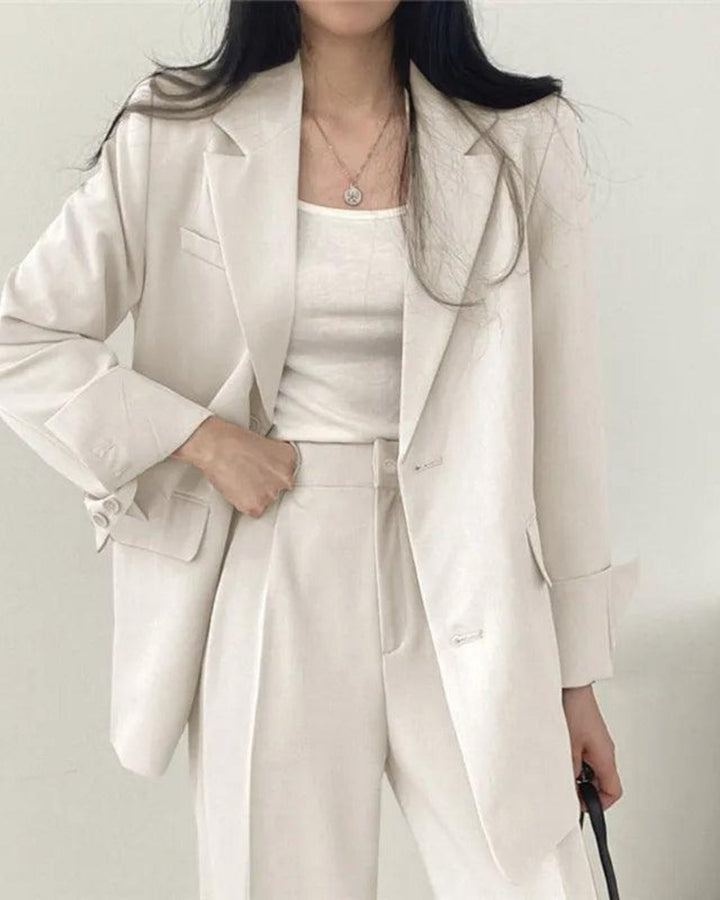 Hosenanzug Damen mit Long-Blazer und Oversize-Schnitt
