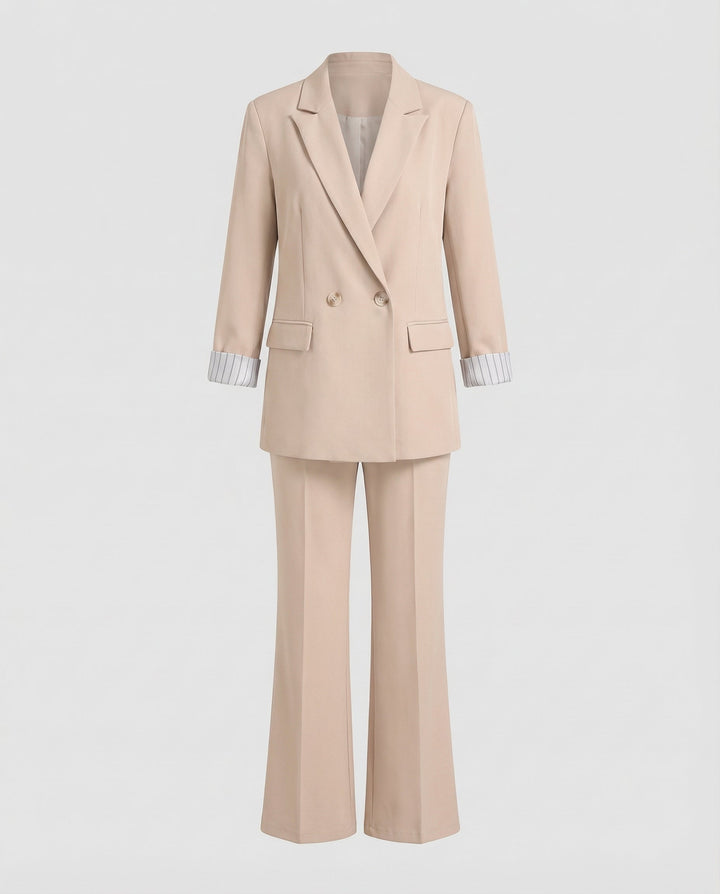 Hosenanzug Damen mit Modernem Blazer und Gerader Hose