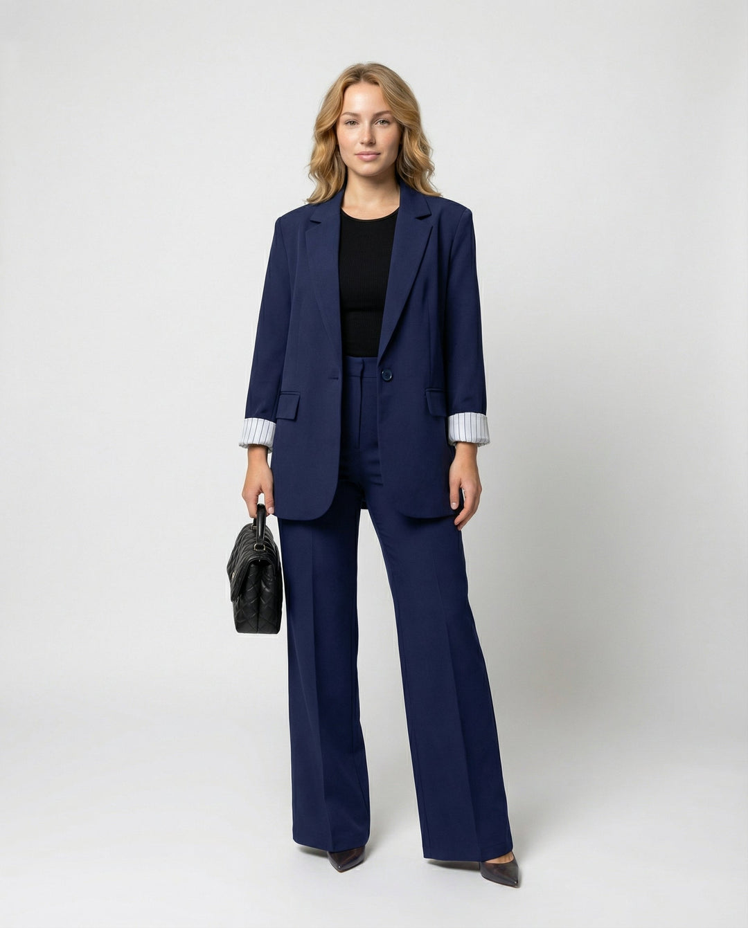 Hosenanzug Damen mit Modernem Blazer und Gerader Hose