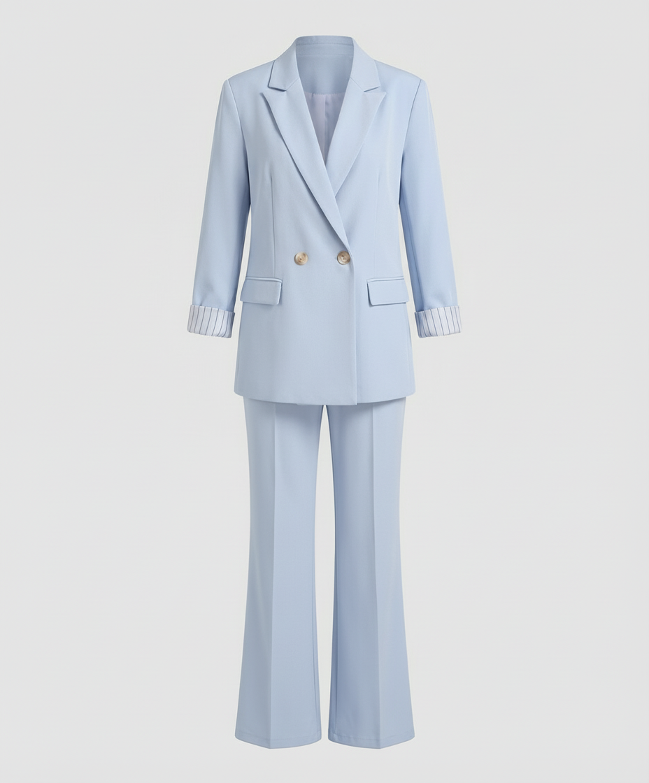 Hosenanzug Damen mit Modernem Blazer und Gerader Hose