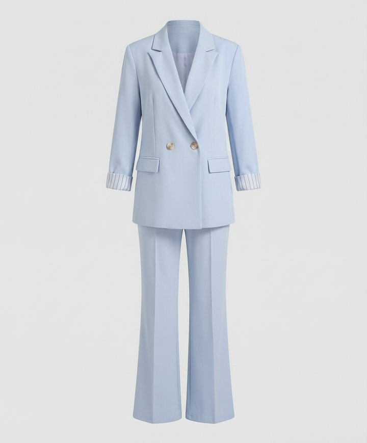 Hosenanzug Damen mit Modernem Blazer und Gerader Hose