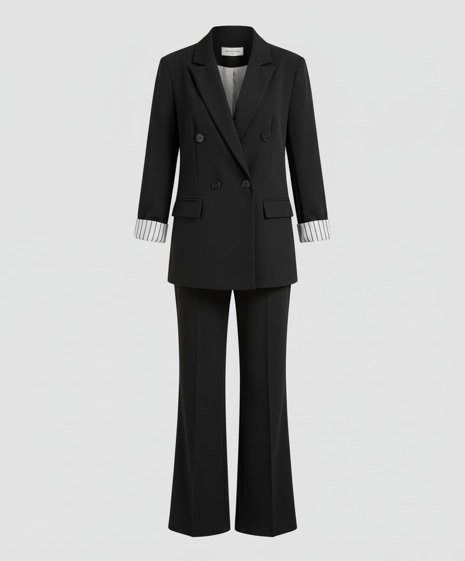 Hosenanzug Damen mit Modernem Blazer und Gerader Hose