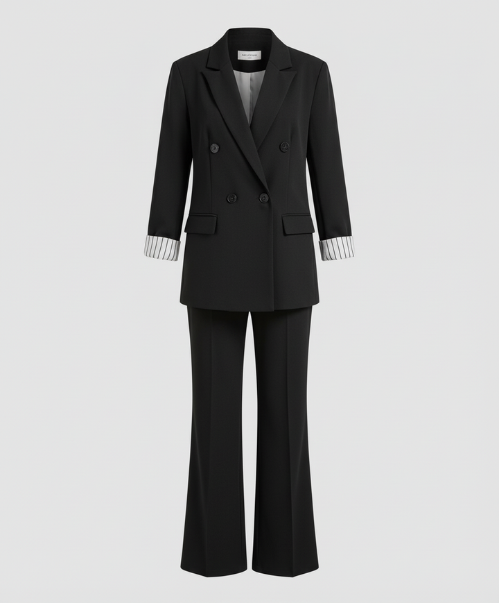 Hosenanzug Damen mit Modernem Blazer und Gerader Hose