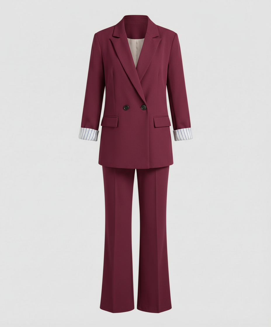 Hosenanzug Damen mit Modernem Blazer und Gerader Hose