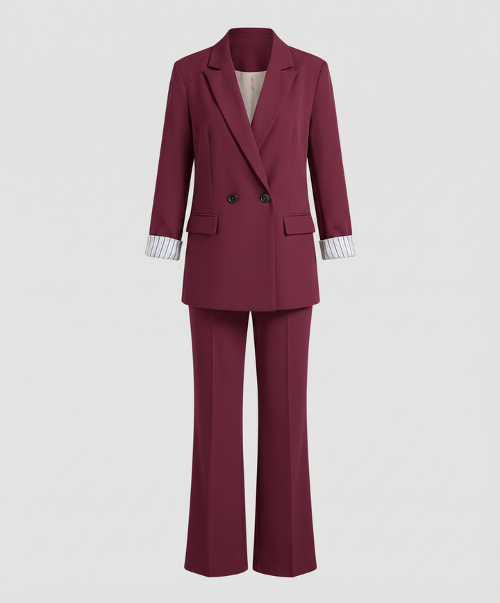 Hosenanzug Damen mit Modernem Blazer und Gerader Hose