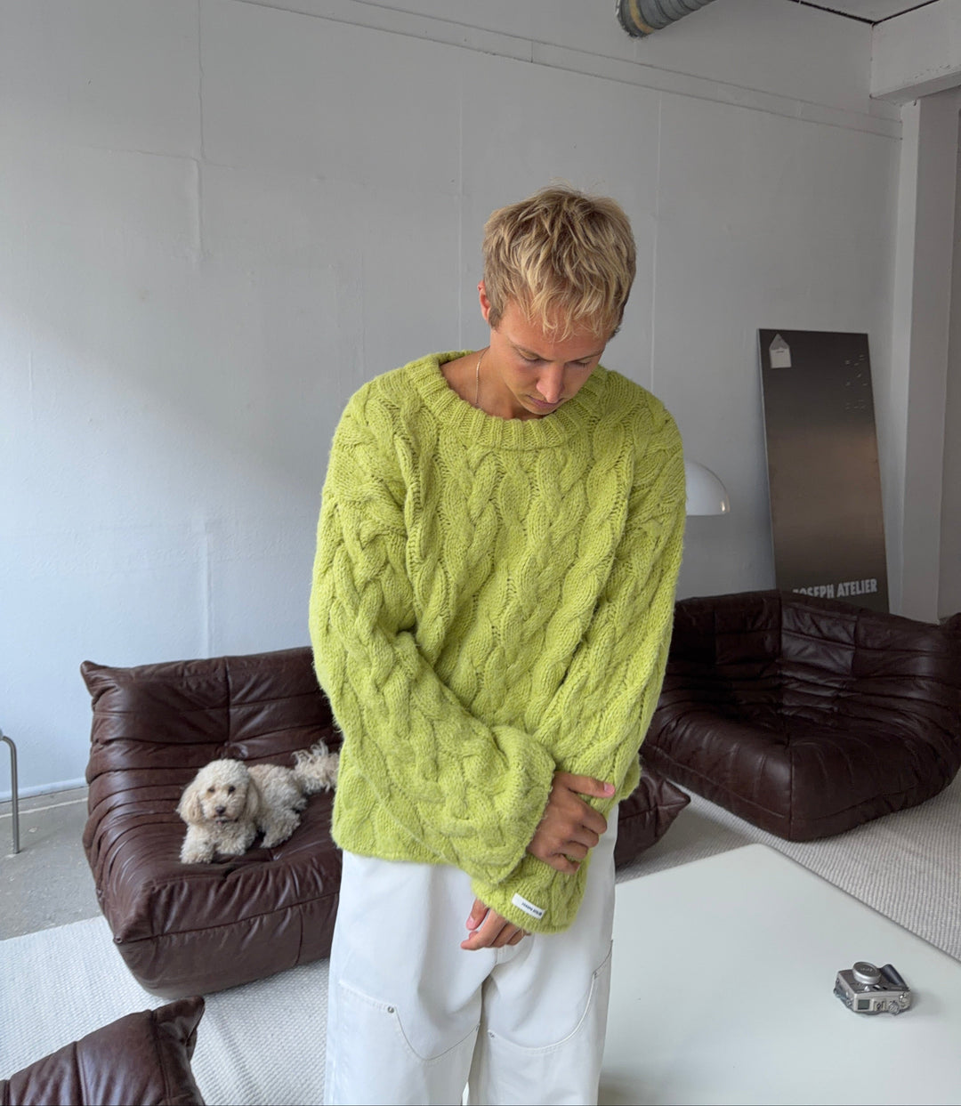 Ida Damen Zopfstrickpullover mit lockerer Passform