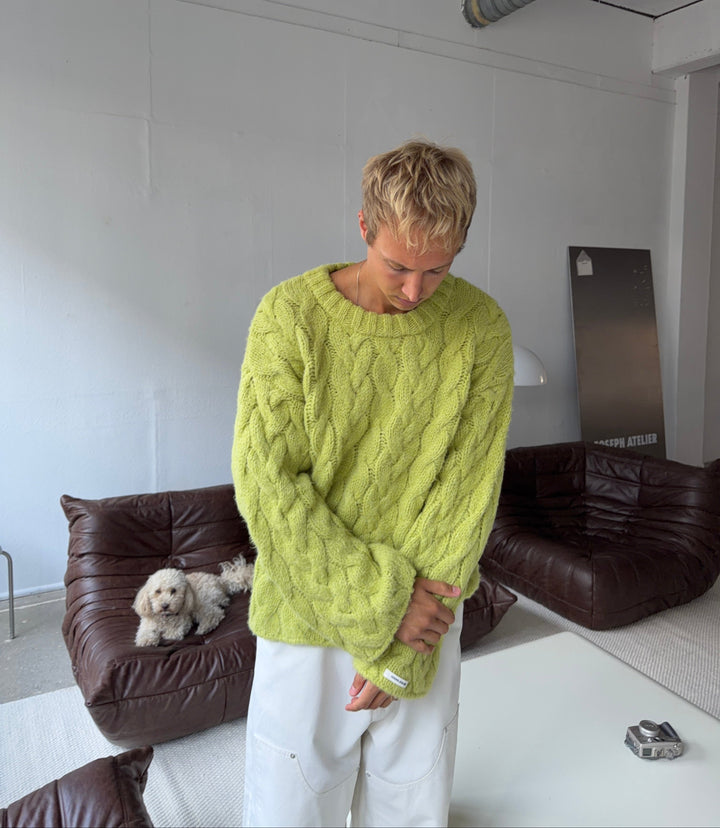 Ida Damen Zopfstrickpullover mit lockerer Passform