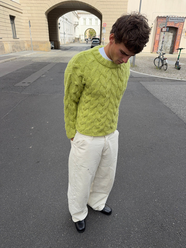 Ida Damen Zopfstrickpullover mit lockerer Passform