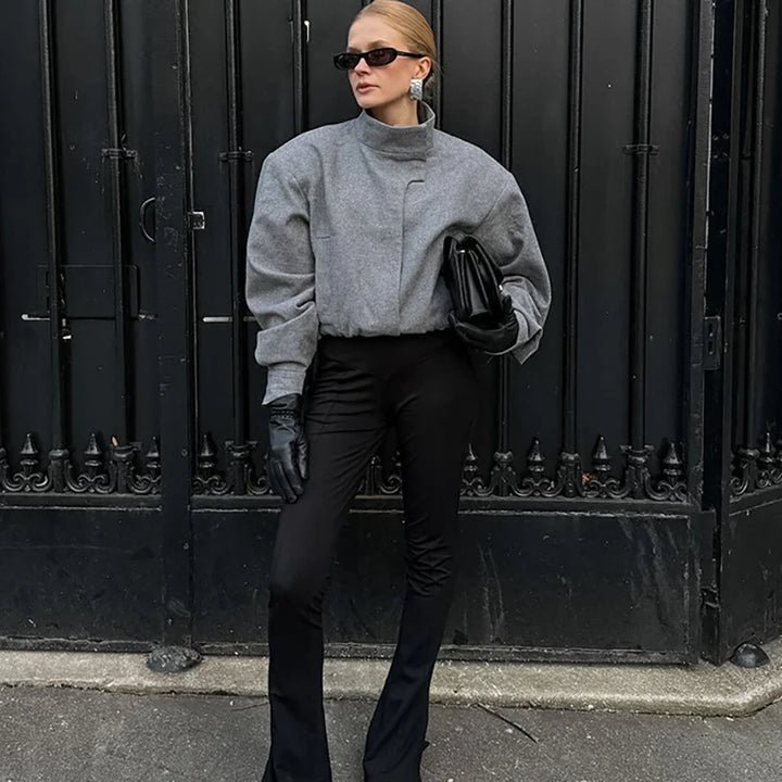 Insa | Damen leichte kurze Jacke mit Stehkragen für kühle Tage