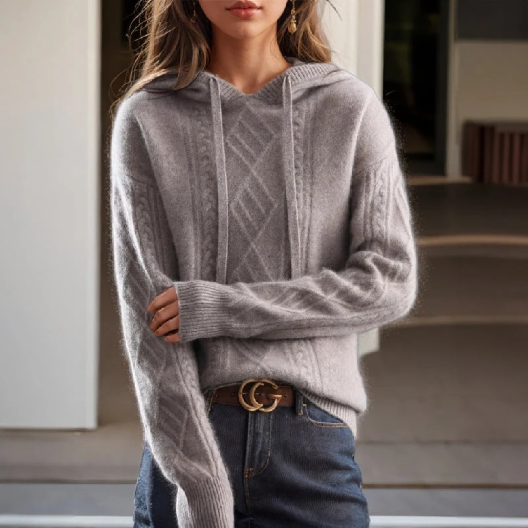 Jamie | Kuscheliger Strick Hoodie