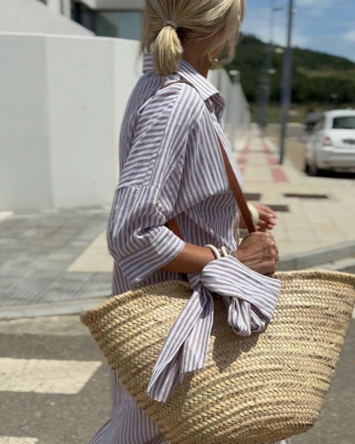 Jasmin | Damen luftiges Hemdblusen Sommerkleid