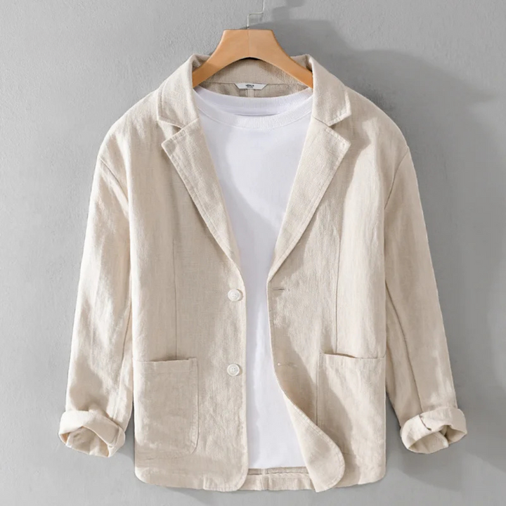 Jevie | Herren lässige Leinenjacke im Sakko-Stil