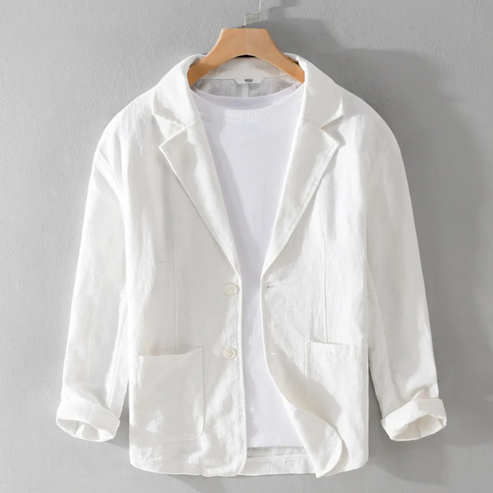 Jevie | Herren lässige Leinenjacke im Sakko-Stil