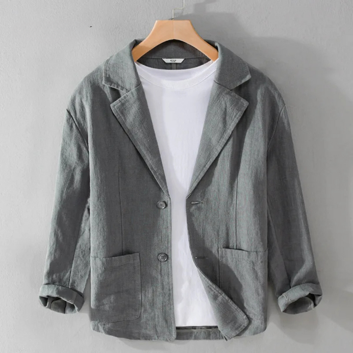 Jevie | Herren lässige Leinenjacke im Sakko-Stil