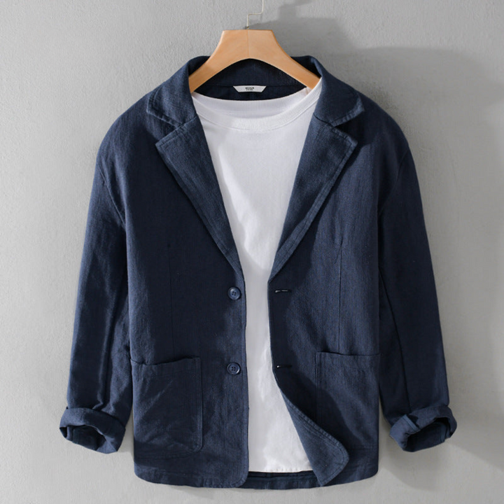 Jevie | Herren lässige Leinenjacke im Sakko-Stil