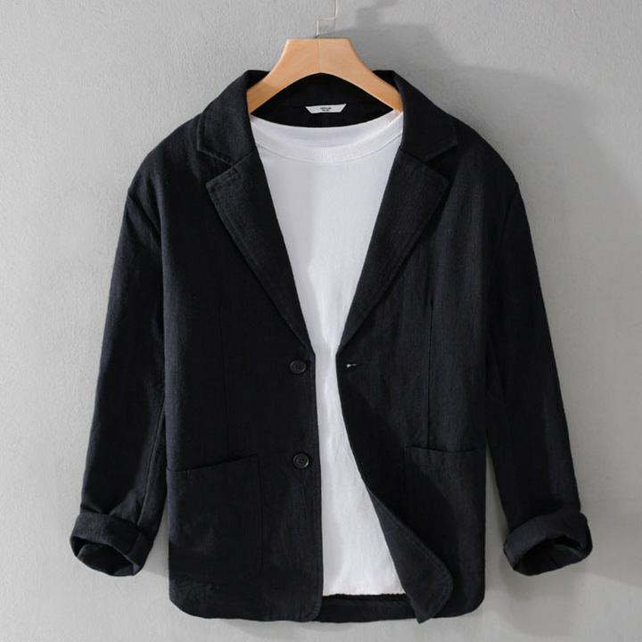 Jevie | Herren lässige Leinenjacke im Sakko-Stil