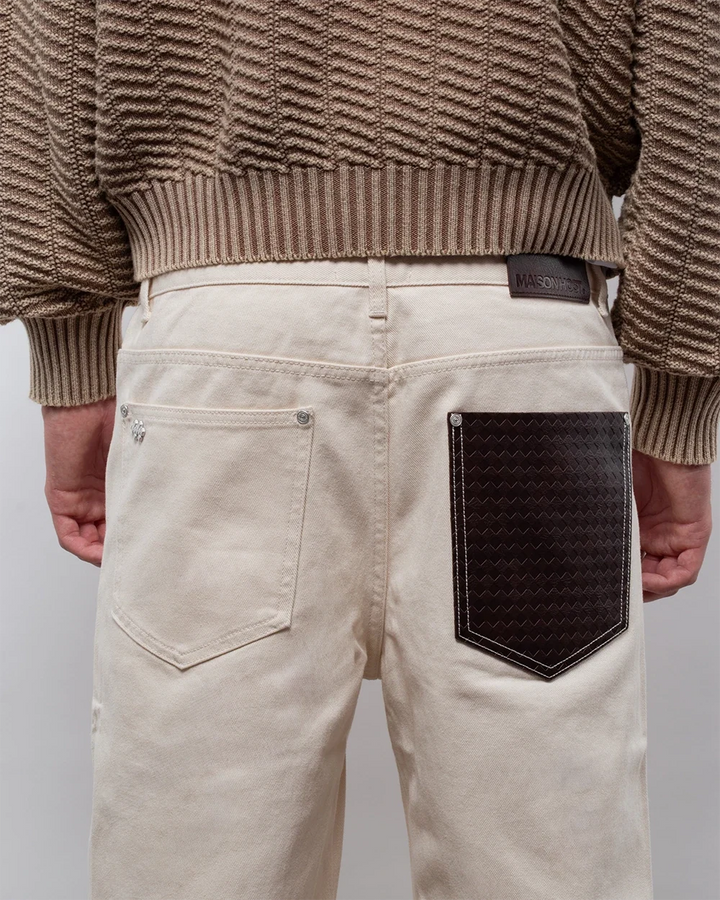 Jonas Herren Weite Jeans mit Kontrastbesatz an der Gesäßtasche