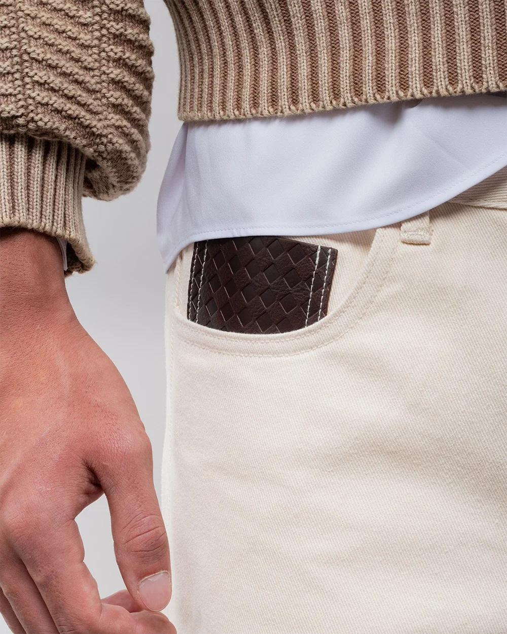 Jonas Herren Weite Jeans mit Kontrastbesatz an der Gesäßtasche