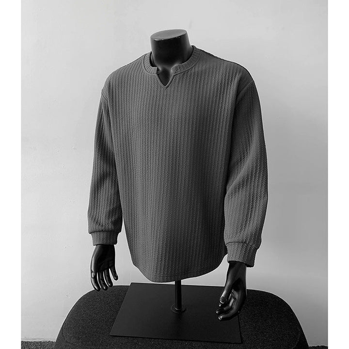 Jonas | Herren Grobstrick Pullover mit V-Kragen