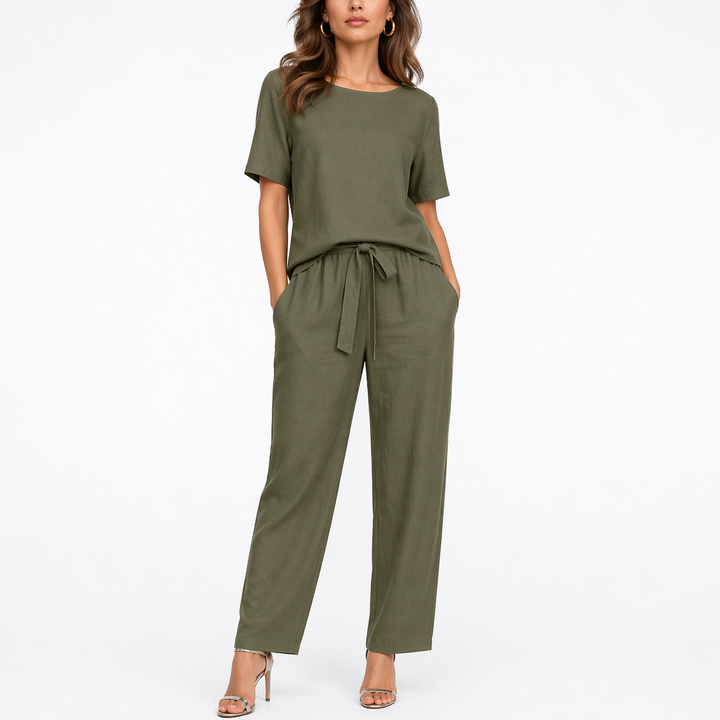 Josefina | Damen Kurzarm Zweiteiler-Set