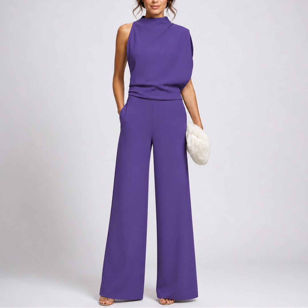 Josefine | Damen Ärmelloser Mock-Neck Jumpsuit