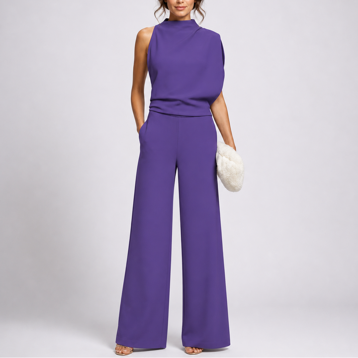 Josefine | Damen Ärmelloser Mock-Neck Jumpsuit