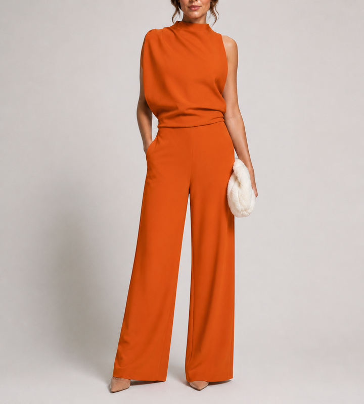Josefine | Damen Ärmelloser Mock-Neck Jumpsuit