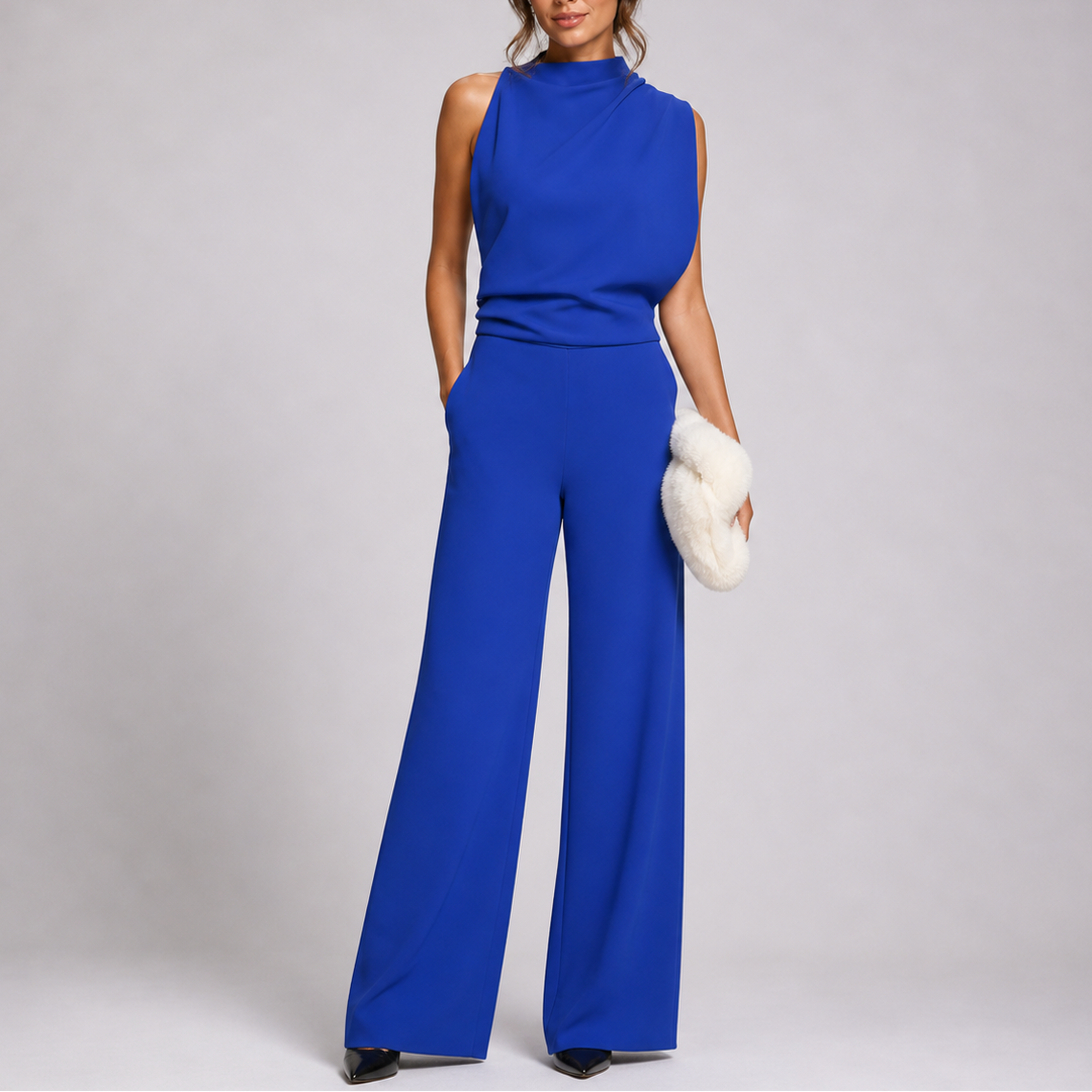 Josefine | Damen Ärmelloser Mock-Neck Jumpsuit