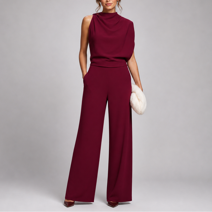 Josefine | Damen Ärmelloser Mock-Neck Jumpsuit