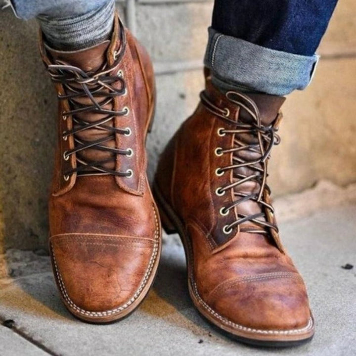 Julian | Herren Robuste Leder Schnürstiefel