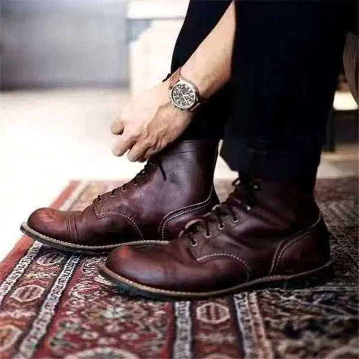 Julian | Herren Robuste Leder Schnürstiefel