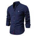 Julian | Herren Stehkragenhemd Langarm Slim Fit