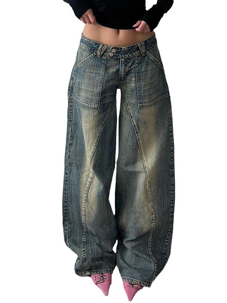 Juna | Weite Low-Rise Baggy-Jeans